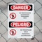 Signmission No Trespassing Authorized Only Bilingual Danger Sign, Plastic, 7in W x 10in L, 2PK OS-2PACK-DS-P-710-VS-1495 - alternate 8